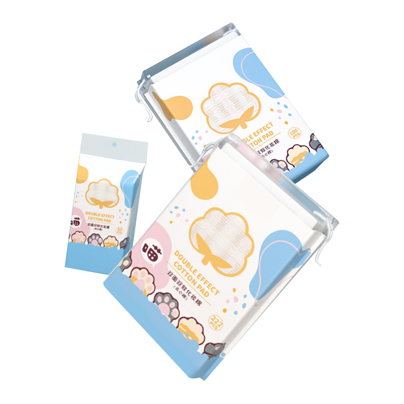 Double-sided double-effect cotton pad