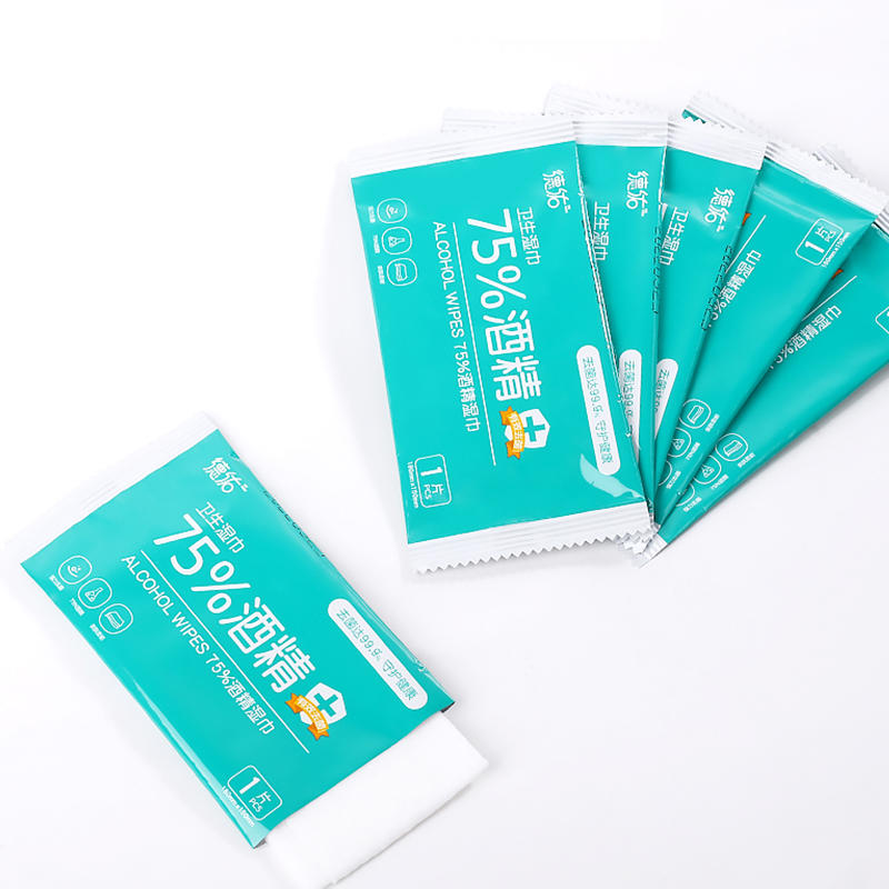 Single pack alcohol wipes