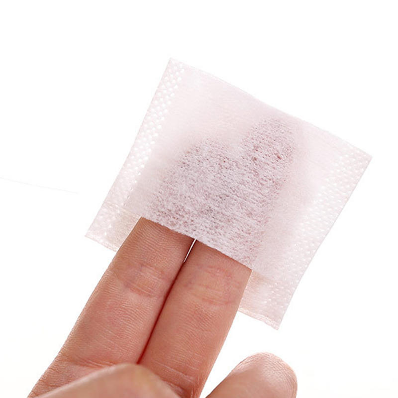Hand-inserted cotton pad 